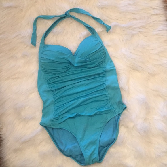 Liz Claiborne SKY BLUE halter bathing suit 👙 - Picture 2 of 8